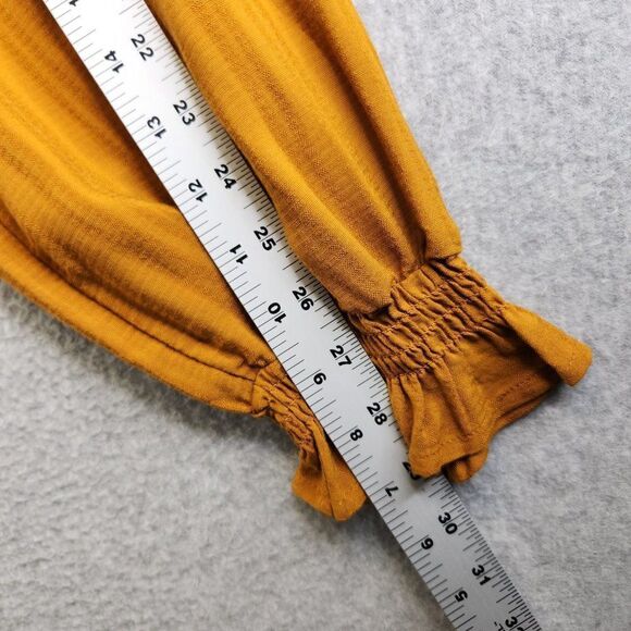 Knox Rose Peasant Top Womens XXL Rust Heritage Tie Ruffle Cuffs Rayon Boho Flowy - Picture 13 of 15